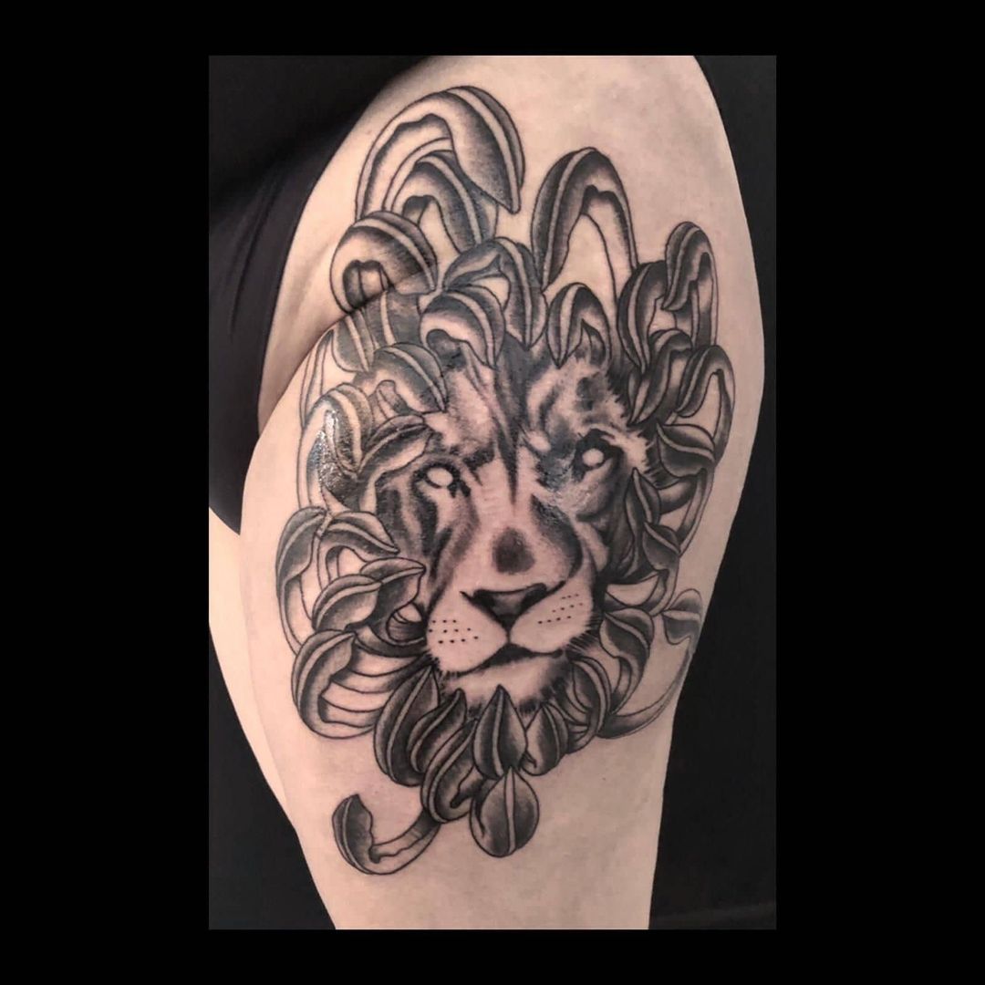 Blackwork Löwe