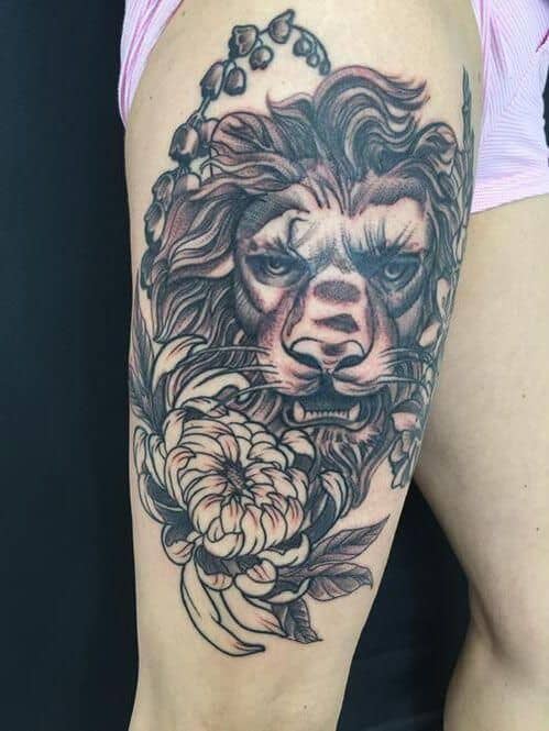 Blackwork Löwe
